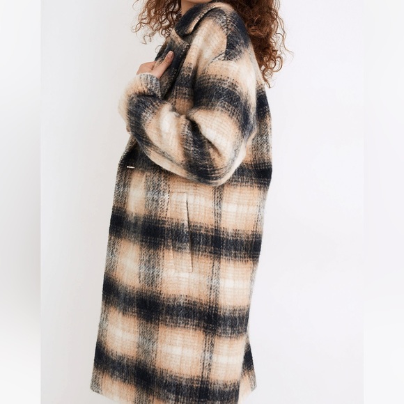 Madewell Courton Cocoon Coat in Plaid, XS - NEW WITH TAGS OFF - Picture 4 of 5
